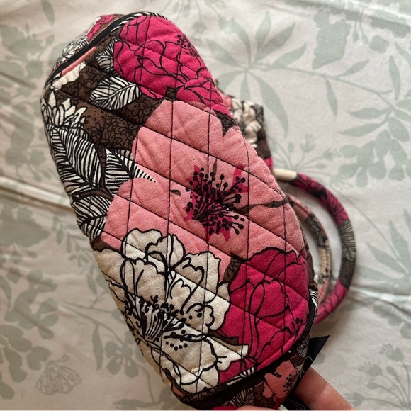 Vera Bradley Retired Mocha Rouge Glenna Small Drawstring Satchel Bag - Picture 9 of 14